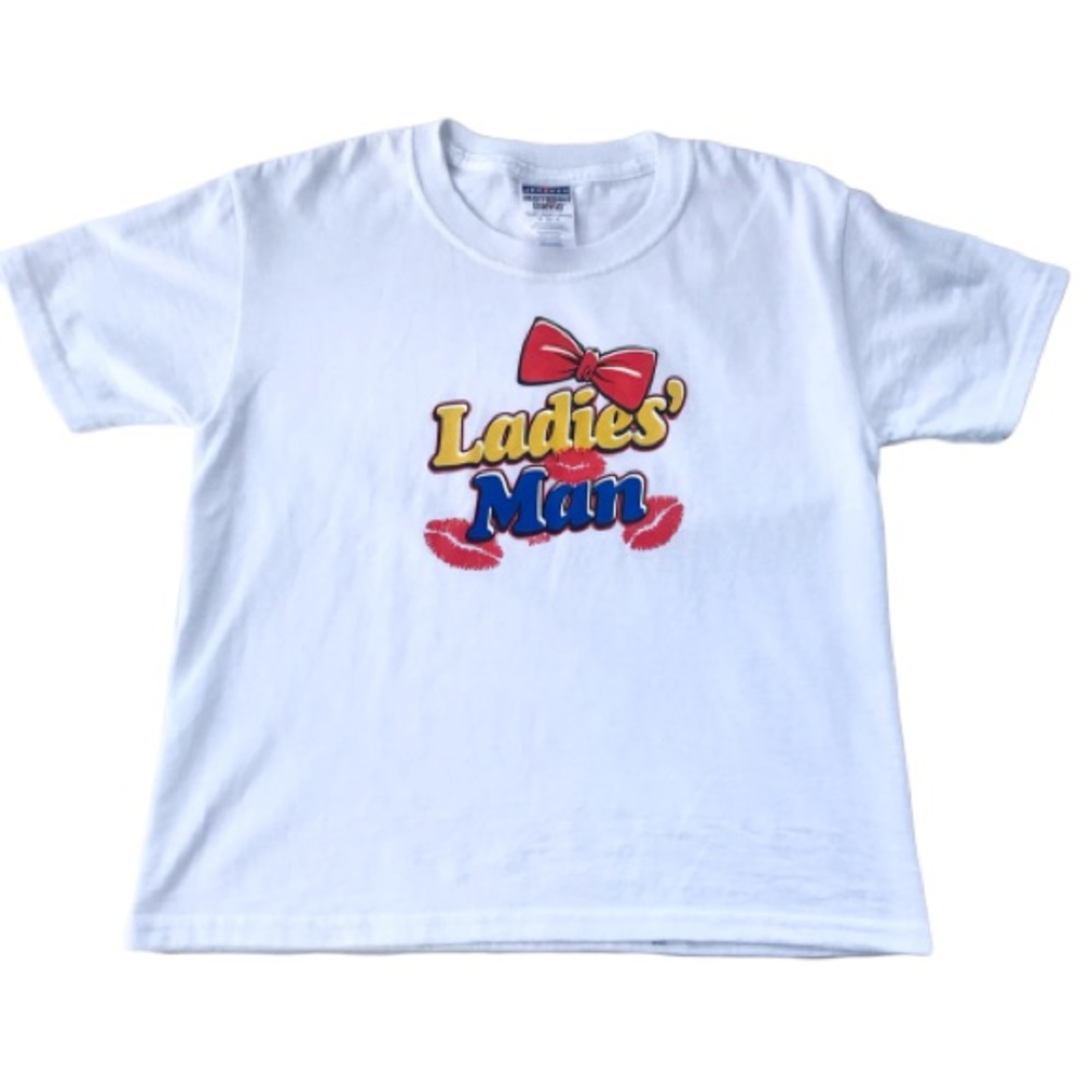 Ladies’ Man boy’s white cotton t-shirt boy’s tee S